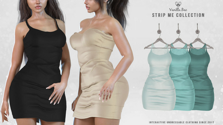 Second Life Marketplace - *Vanilla Bae* Piper Dress - Teal 3 Pack